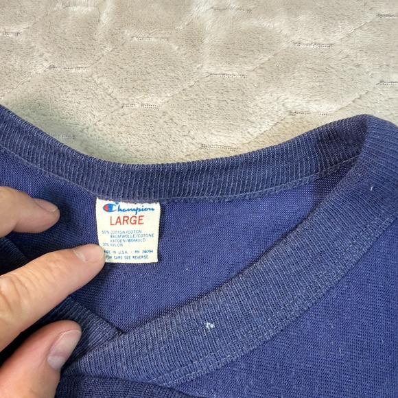 VTG Chicago Bears Champion Logo Helmet Shirt Sz Lg USA Made Single Stitch - Picture 5 of 9